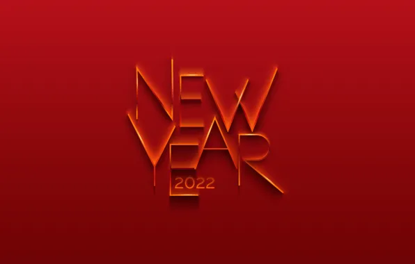 Winter, red, background, figures, New year, new year, 2022