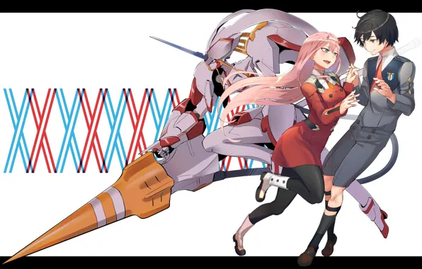 Girl, Robot, Guy, Pair, Two, Darling In The Frankxx, Cute in France