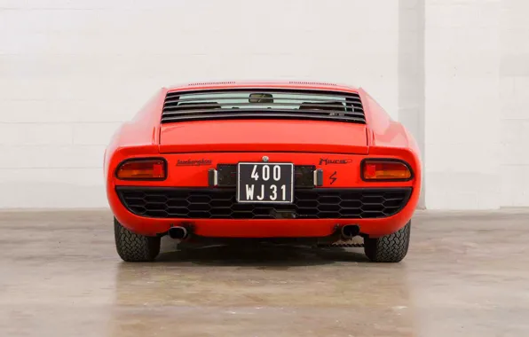 Red, Auto, Lamborghini, Retro, Machine, 1969, Car, Supercar