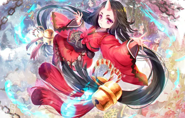 Anime, girl, Onmyouji