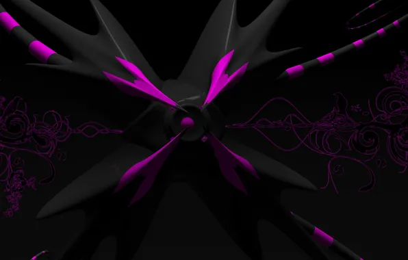 Abstraction, black background, abstraction, black background, script, arabic, geometric shapes, geometric shapes