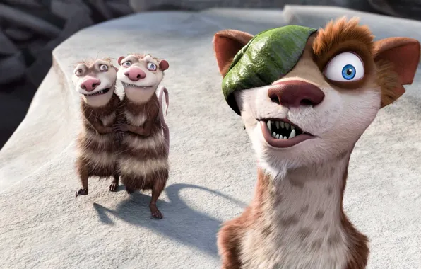 Picture cartoon, ice age, Ice Age, weasel