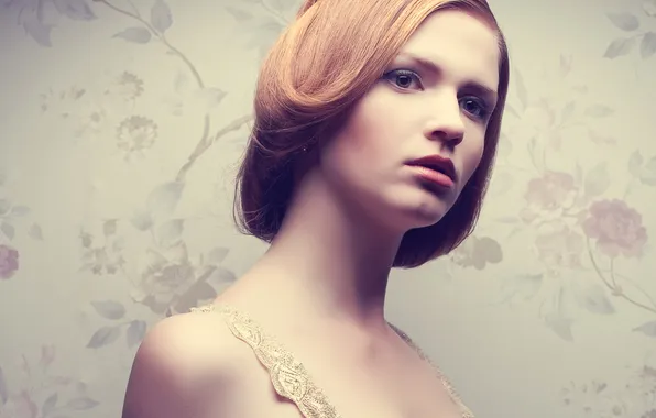 Look, girl, brown hair