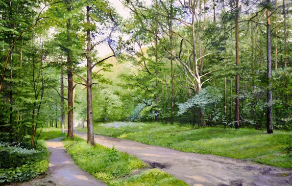 Oil, picture, canvas, the artist S. Lutsenko, &quot;emerald June&quot;