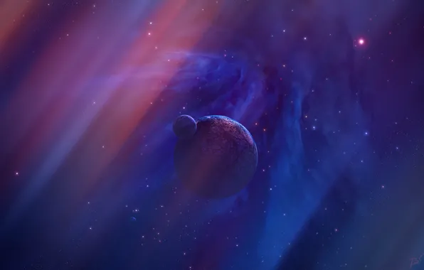 Stars, Planet, Space, Nebula, Planet, Fantasy, Planets, Art
