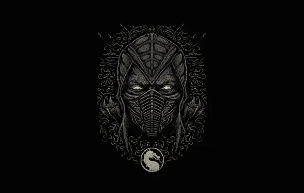 Minimalism, Style, Logo, Background, Mask, Logo, Fighter, Art