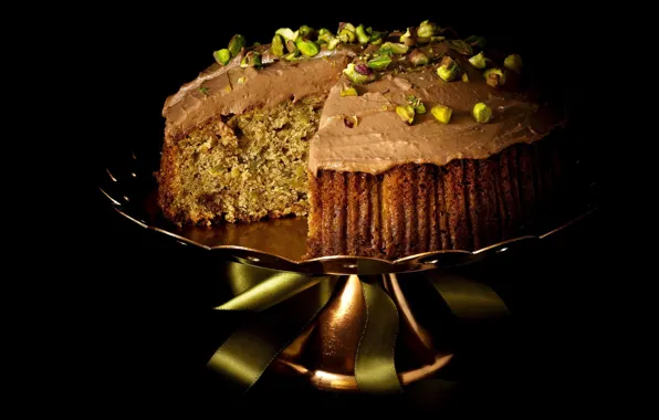 Picture decoration, cake, nuts, cream, dessert, sweet