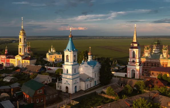 Landscape, nature, the city, home, the monastery, Ilya Garbuzov, Belev