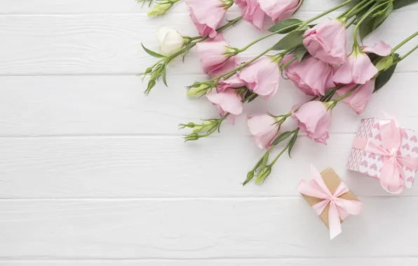 Picture flowers, birthday, gift, eustoma