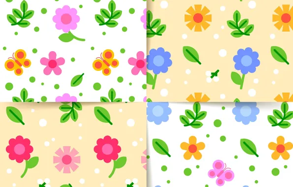 White, flowers, background, texture, design, patterns
