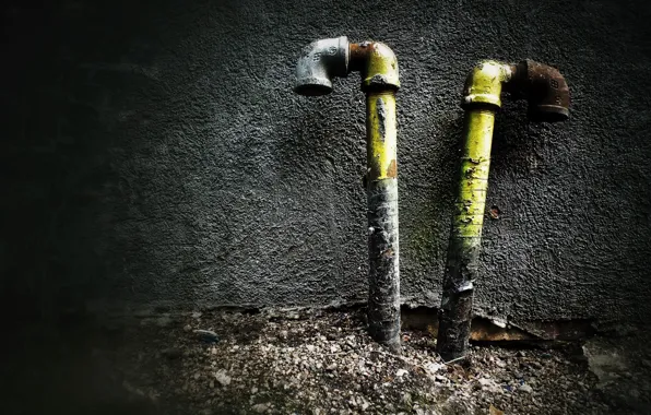 Pipe, background, wall, naturalism