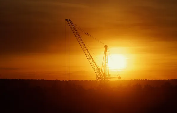 Picture dawn, Vadim Mironov, lifting crane