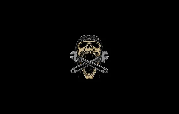 Minimalism, Figure, Key, Skull, Style, Background, Fantasy, Art
