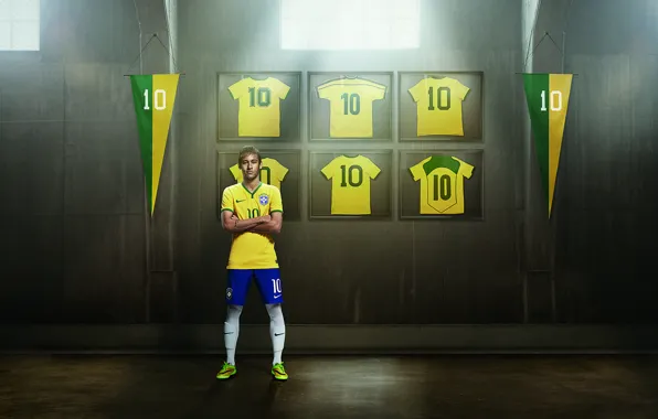 Sport, Football, Form, Brazil, Santos, Nike, Neymar, NIKE