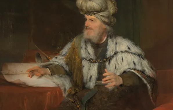 Portrait, picture, religion, mythology, Art de Gelder, King David