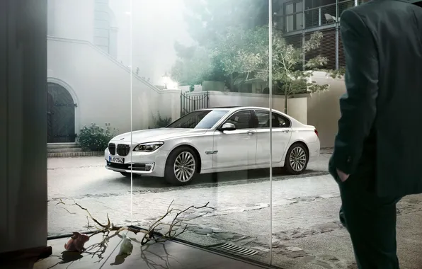 White, bmw, 7 series