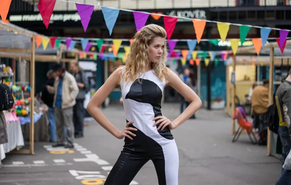 Picture girl, pose, style, background