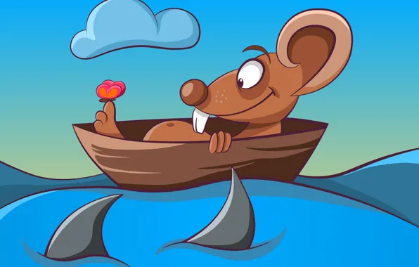 Water, Boat, Mouse, Rendering