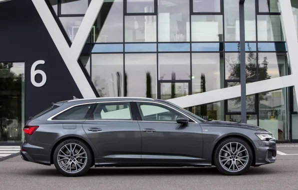 Picture Audi, profile, 2018, universal, dark gray, A6 Avant