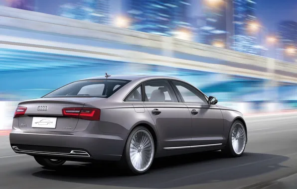 Concept, Audi, Night, Machine, Grey, e-tron, In Motion, A6L