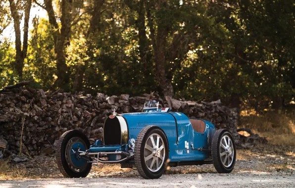Retro, Blue, 1927, Sports car, Bugatti Type 35C
