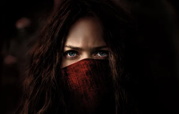 Picture Girl, Action, Red, Fantasy, Blue, Warrior, Female, Eyes