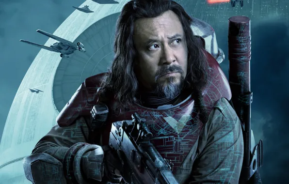 Picture weapons, fiction, planet, poster, spaceships, Rogue One, Jiang Wen, Rogue-one: Star wars. History