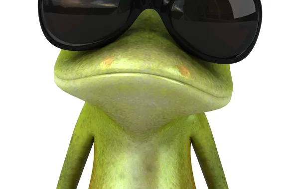 Picture frog, glasses, the steepness of the