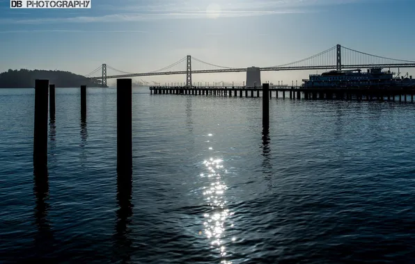 Picture water, ship, Bridge