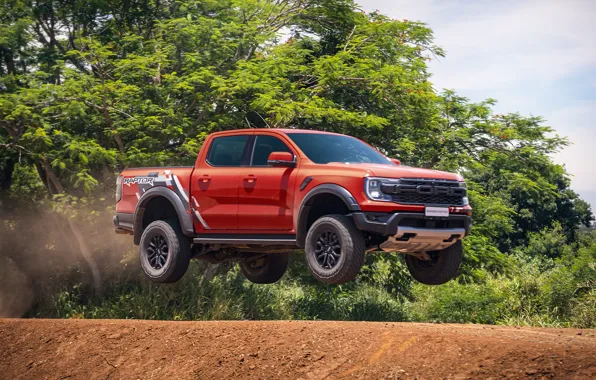 Download wallpaper Ford, orange, Ranger, Ford Ranger Raptor, section ...