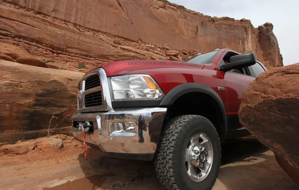 Rocks, SUV, Dodge, pickup, Ram