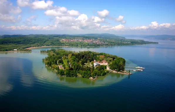 Picture city, sea, nature