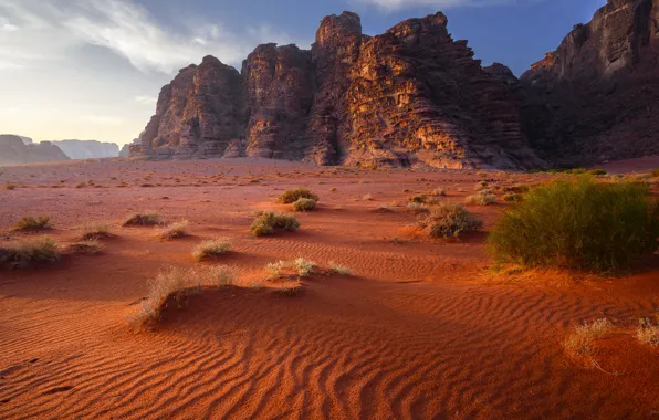 Picture Sand, Rocks, Jordan, Jordan, Wadi Rum, Valley of the Moon, Sand stone and granite rock, …