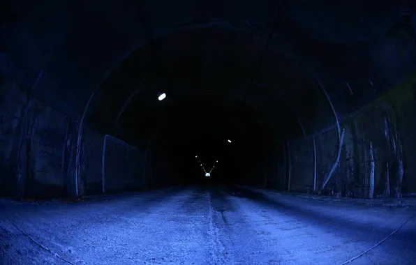 Road, the dark background, the tunnel