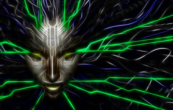 Picture game, SHODAN, art, face, System Shock