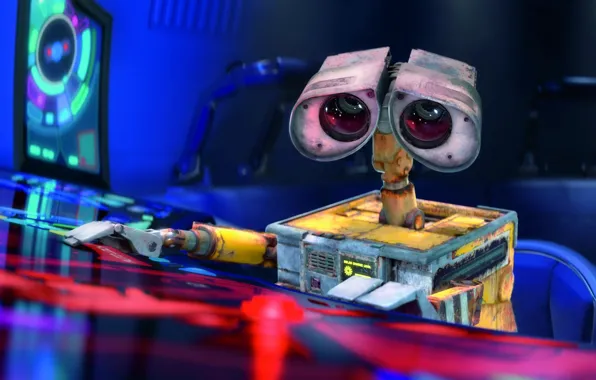 Wall-e, typing, high-tech