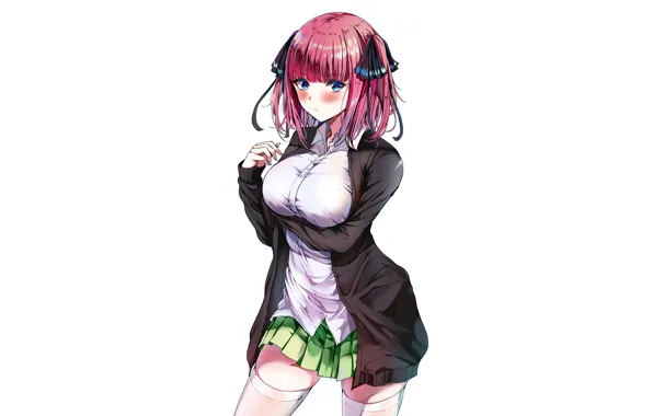 Picture girl, sexy, boobs, anime, beautiful, short hair, pretty, redhead