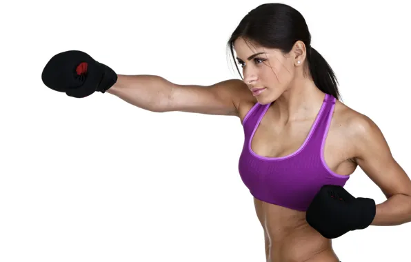 Pose, figure, Boxing, blow, gloves, stand, training, workout