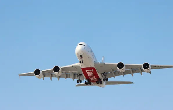 The sky, The plane, Day, Aviation, A380, Airbus, In The Air, Flies
