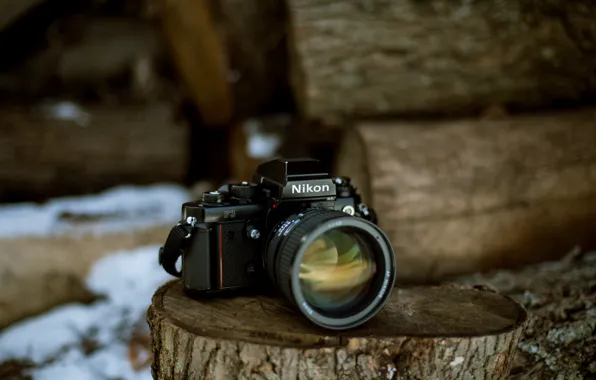 Picture macro, background, camera, Nikon F3