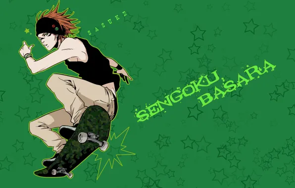 Style, guy, bandana, skateboard, Sengoku Basara, The Era Of Unrest