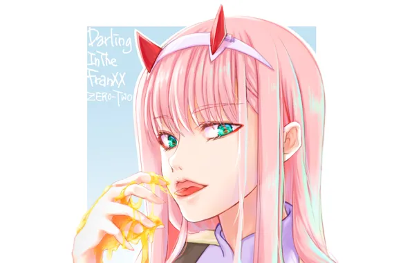 Girl, drops, honey, streaks, 002, Darling In The Frankxx, Cute in France, Zero Two