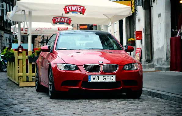 Picture red, room, BMW, Poland, Warsaw, red, E92, Russia