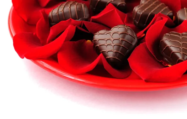 Picture love, holiday, heart, chocolate, roses, heart, candy, love