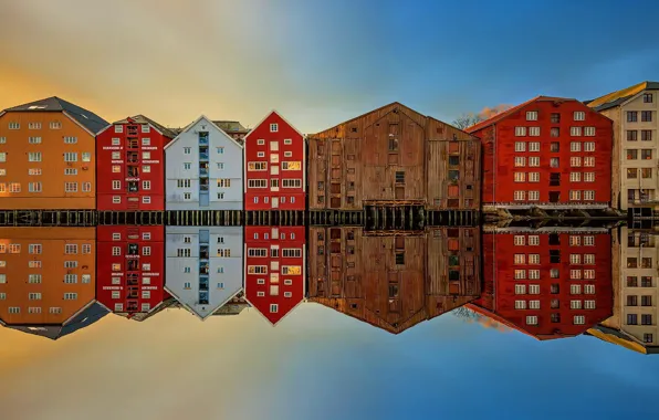 Picture reflection, home, Norway, Trondheim