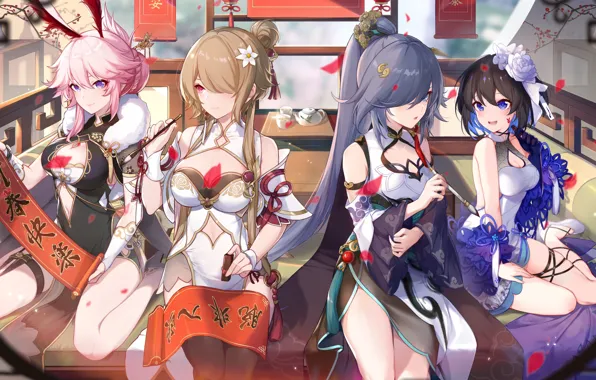 Girls, Honkai Impact 3rd, Fu Hua, Soul Vollerei, Rita Rossweisse, Yae Sakura