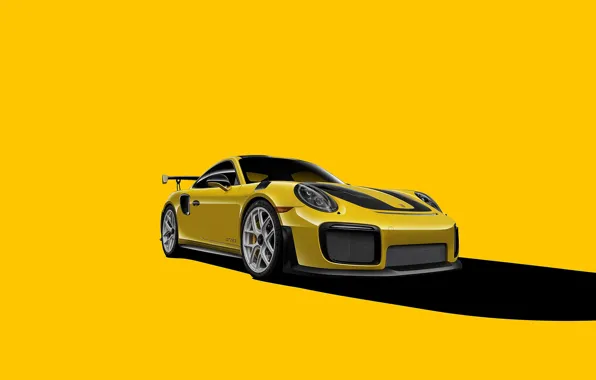 Picture Porsche, GT2, Yellow, VAG, Backgraund