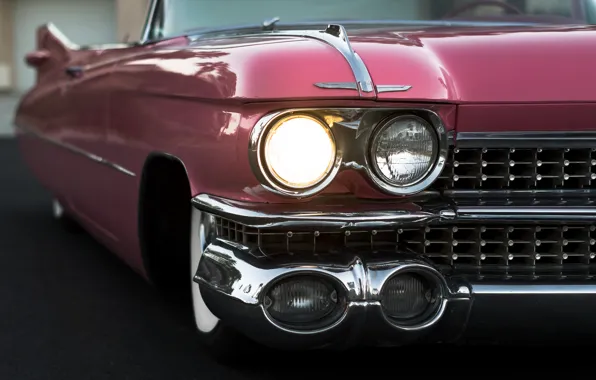 Retro, lights, convertible, 1959, Cadillac Convertible