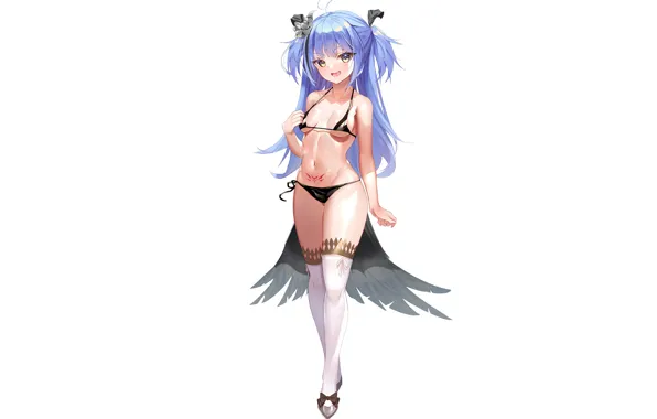 Girl, sexy, cleavage, thighhighs, long hair, boobs, anime, beautiful