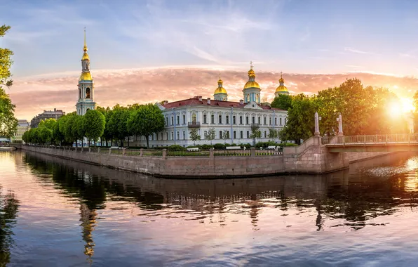 Dawn, Saint Petersburg, Russia, Peterhof